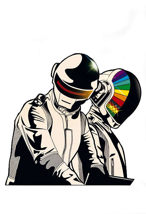 Png-daft Punk - Daft Punk En Png (467x700), Png Download