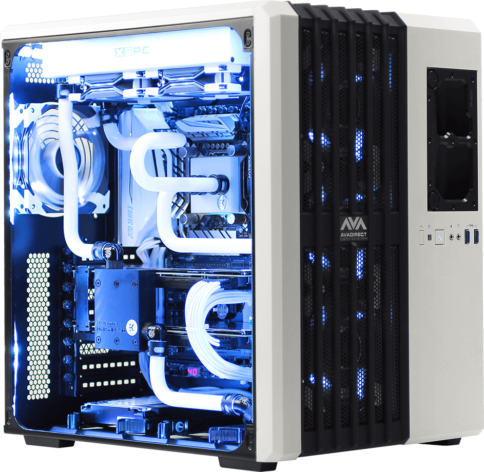 The Avalanche 2 Gaming Computers Have Great Design - Water Cooling Computer (1000x1003), Png Download