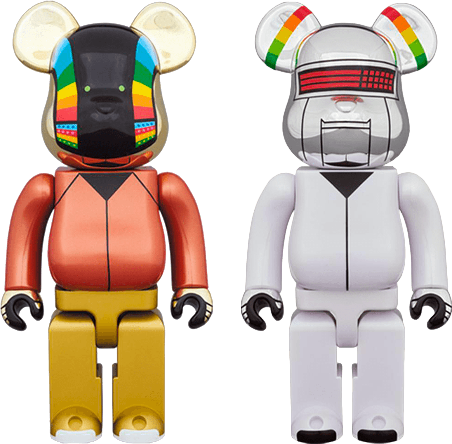 Be@rbrick 400% Daft Punk Discovery 2-pack Black - Bearbrick Daft Punk Discovery (2000x2000), Png Download