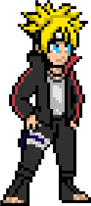 Boruto - Pixel Art (460x750), Png Download