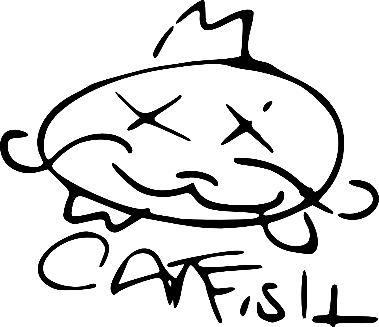 Catfish Web Gray 10 Apr 2011 - Drawing (1280x1104), Png Download