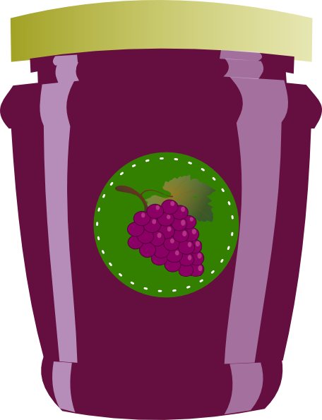 Jar Clipart Grape Jelly - Jam Clipart Transparent Background (456x595), Png Download