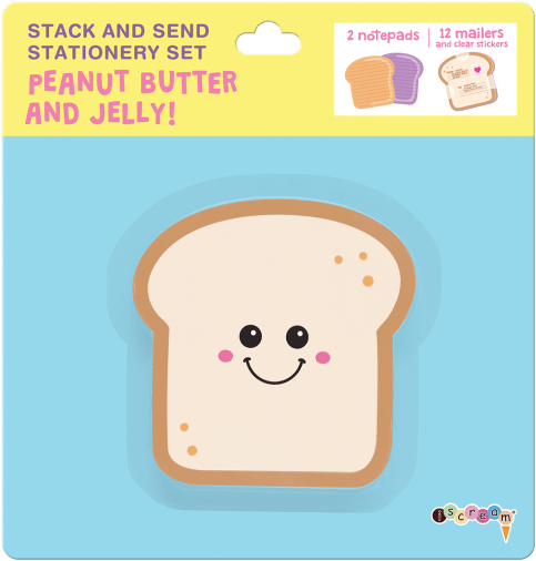 Picture Of Peanut Butter And Jelly Stack & Send Stationery - Peanut Butter And Jelly Sandwich (550x550), Png Download