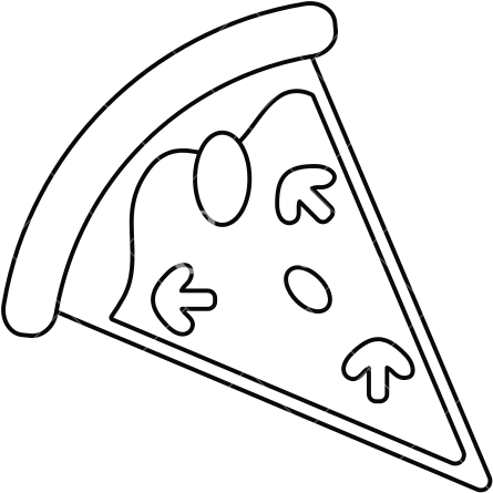 Pizza - Pizza Outline (550x550), Png Download