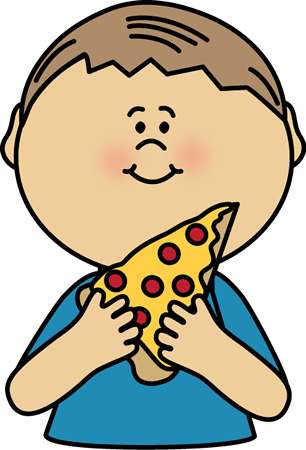 Kid Eating Pizza - Eating Clipart (306x450), Png Download