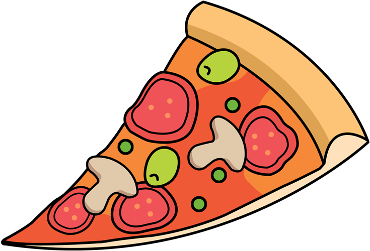 Free Cartoon Sliced Pizza Clip Art U0026middot Pizza12 - Clip Art (800x557), Png Download