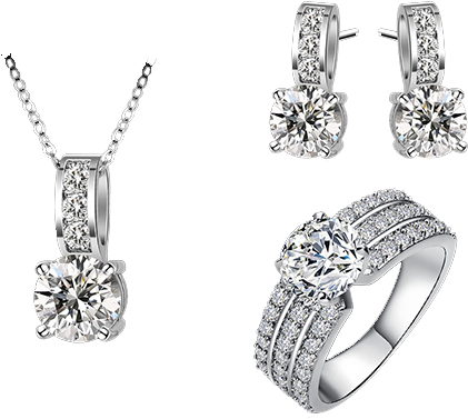 Download Diamond Jewelry Lzeshine 2017 Big Sale Bridal Jewelry Sets Silver Color Full Size Png Image Pngkit