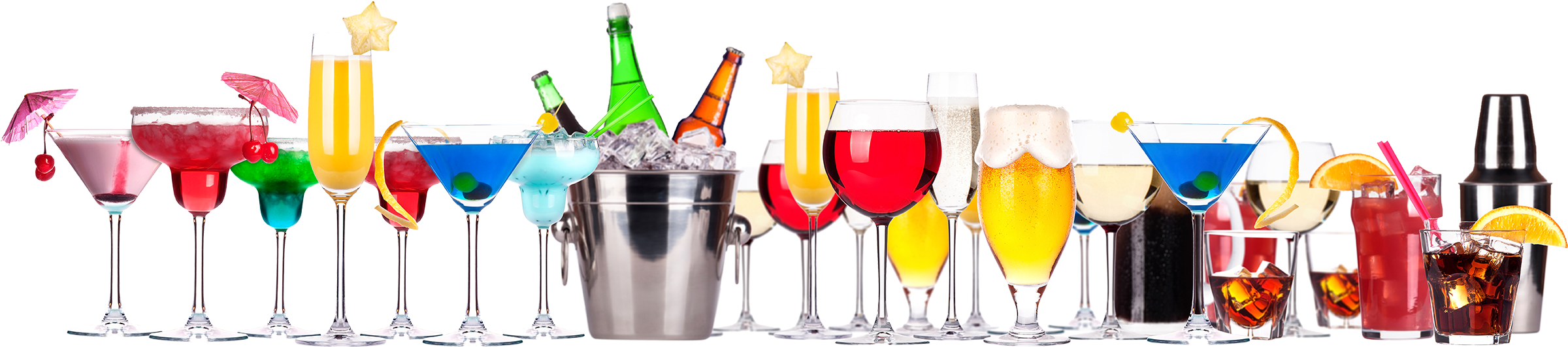 Cocktails - Cocktails Png (2412x562), Png Download