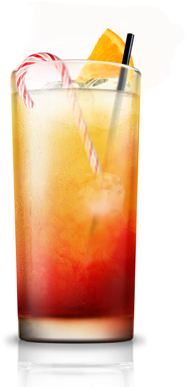 Saturday Night Cocktails With Strong Alcohol - Tequila Sunrise Cocktail Png (1500x1500), Png Download