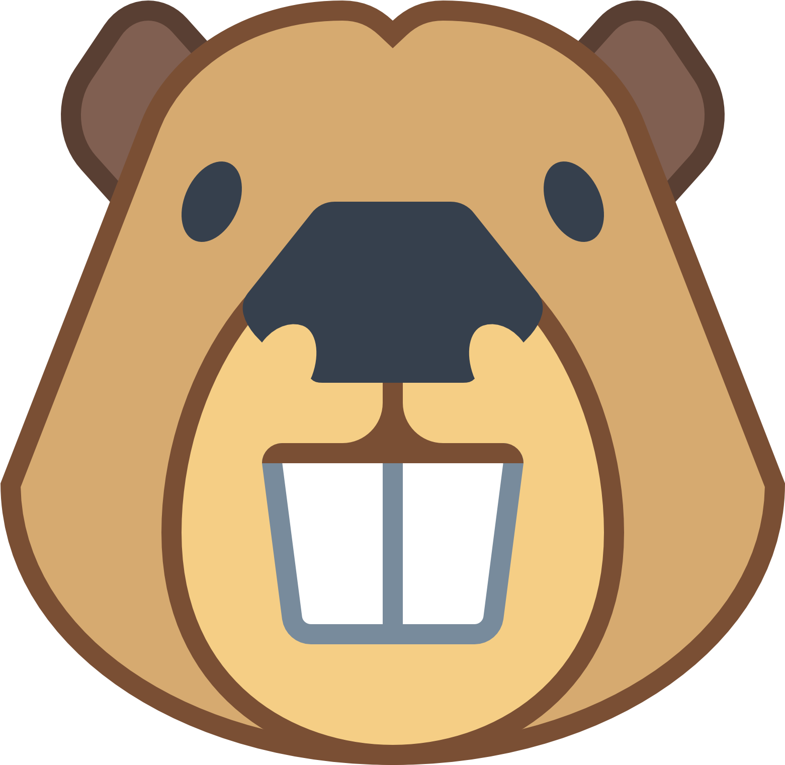 Beaver Png - Beaver Face Png (1600x1600), Png Download