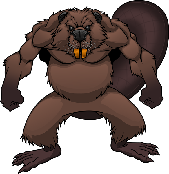 Beaver Tough 600h - Strong Wood Badge Critters (583x600), Png Download