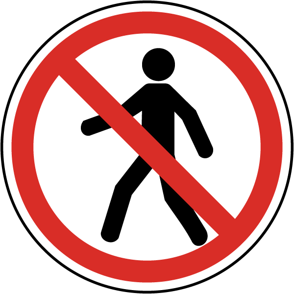 No Thoroughfare Label - Red Signs In The Workplace (600x600), Png Download