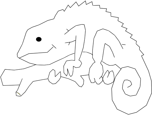 Chameleon Png Transparent - Coloring Book (555x785), Png Download