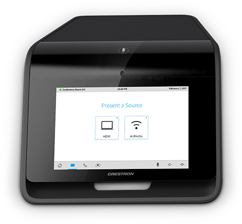 Built-in Airmedia® For Wireless Presentation - Crestron Mercury Skype For Business (600x506), Png Download