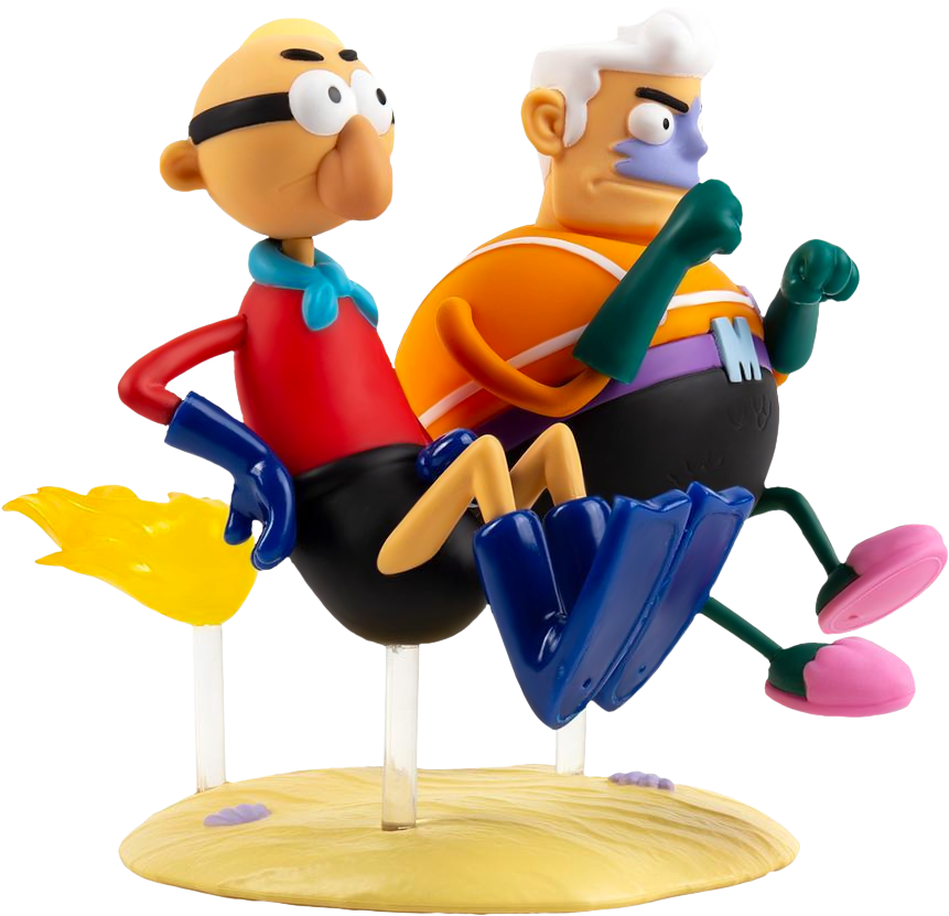Mermaid Man & Barnacle Boy 6” Vinyl Figure - Kidrobot Spongebob (861x831), Png Download