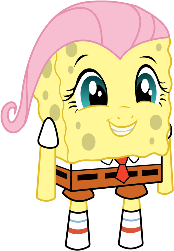 Artist Needed, Fluttershy, My Waifus Have Fused, Safe, - Spongebob Patrick And Garry (766x1044), Png Download