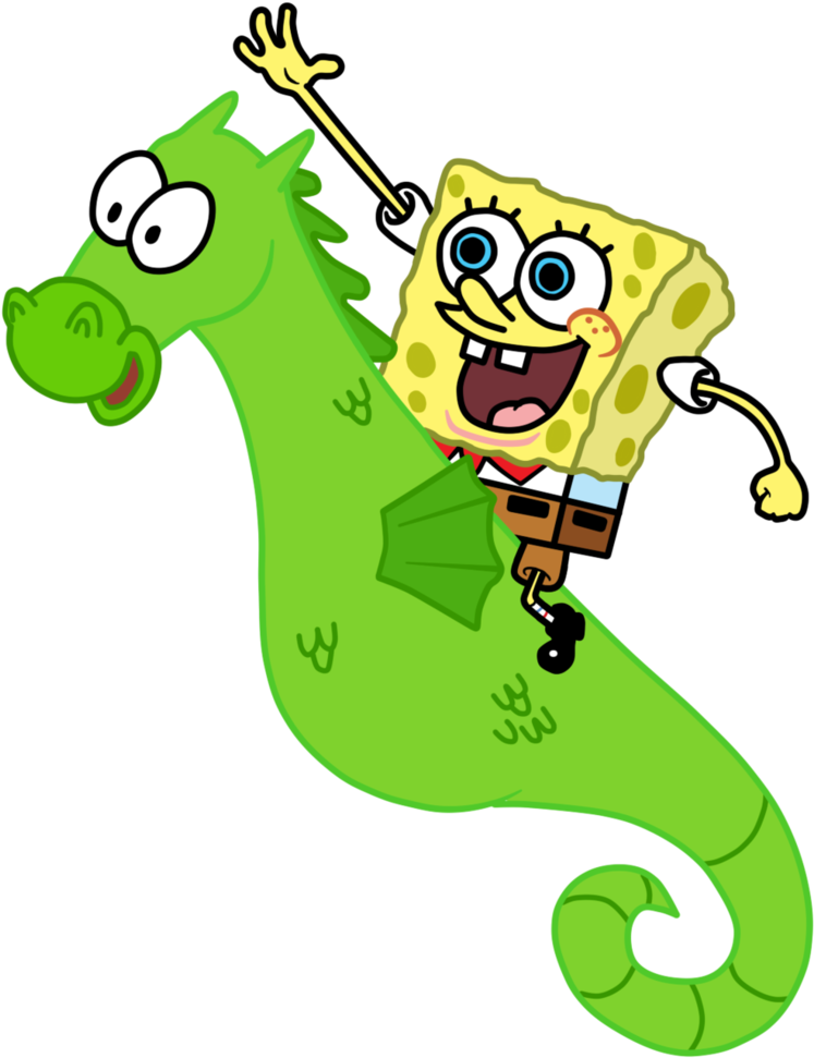 Drawing Seahorse Spongebob Squarepants - Spongebob Squarepants Mystery The Seahorse Deviantart (778x1027), Png Download