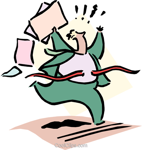 Crossing The Finish Line Royalty Free Vector Clip Art - Clip Art (455x480), Png Download