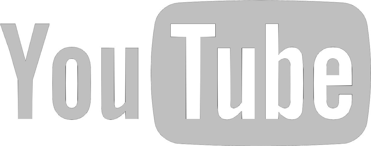 Buy Youtube Comments - Youtube Logo Gray Png (1299x528), Png Download
