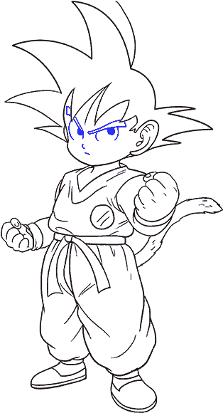How To Draw Goku - Goku Dibujo Super Saiyan (678x600), Png Download