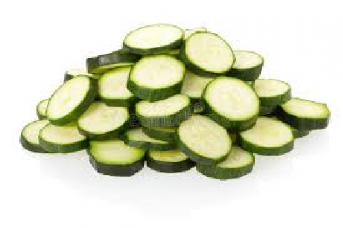 Zucchini Sliced 500g - Courgette Chopped (500x500), Png Download