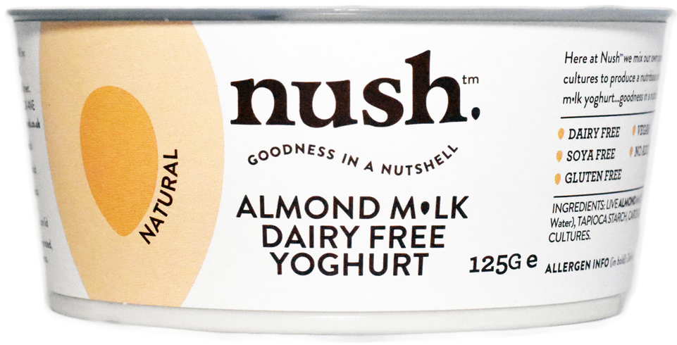 Almond - Nush Almond Milk Yoghurt, Caramel And Hibiscus (125g) (961x490), Png Download