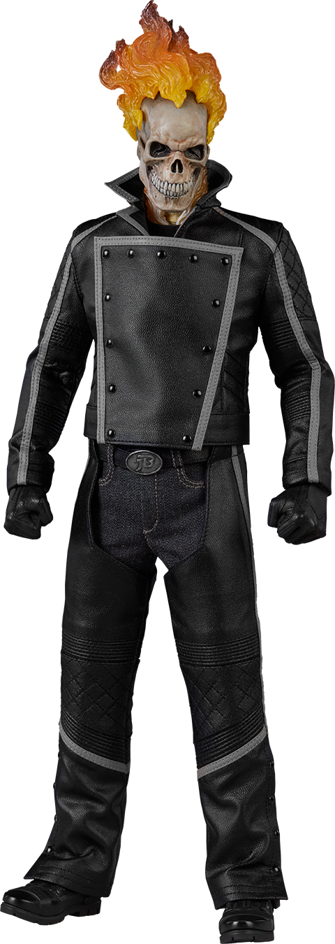 Ghost Rider 1/6th Scale Action Figure - Ghost Rider - 12" 1:6 Scale Action Figure (480x1349), Png Download