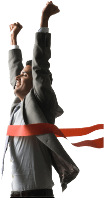 Businessman Crossing The Finish Line - Crossing Finish Line Png (413x413), Png Download