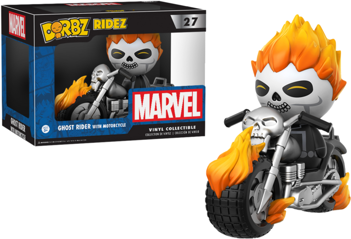 Ghost Rider With Motorcycle Dorbz Vinyl Figure - Funko Dorbz Ridez Ghost Rider (768x548), Png Download