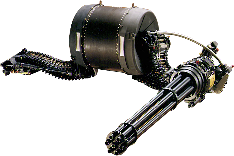 F-16 Gatling Gun System - M61a1 20mm Gatling Gun (829x543), Png Download