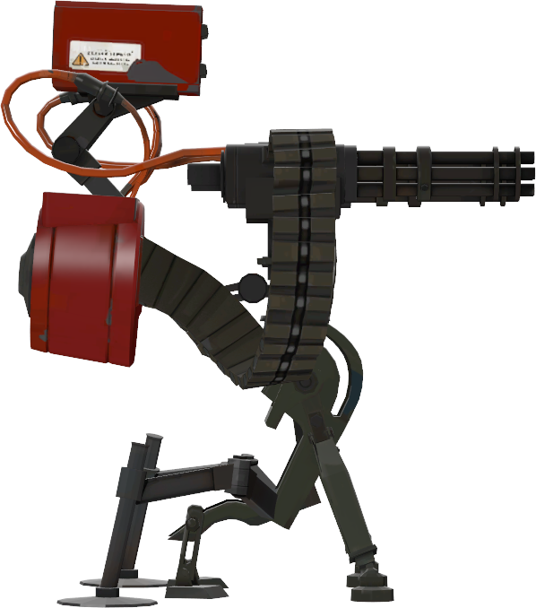 Red Level 3 Sentry Gun - Level 3 Sentry (598x678), Png Download