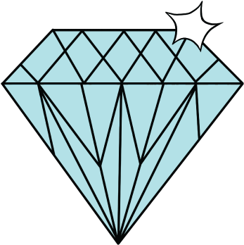 Drawn Diamonds Simple - Draw A Diamond Step By Step (400x400), Png Download