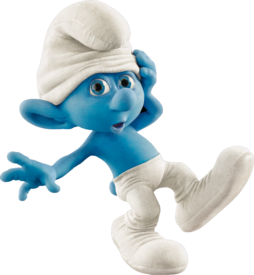 Smurfs Png Photos - Clumsy Smurf (876x946), Png Download