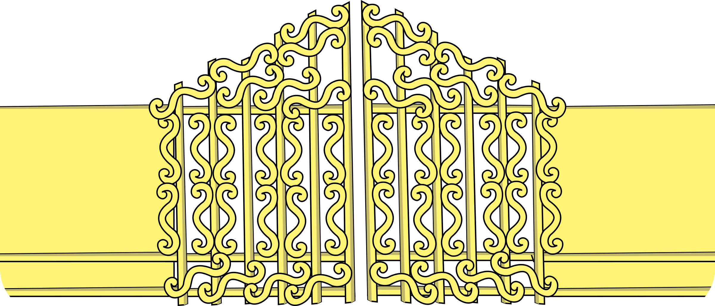 This Free Icons Png Design Of Pearly Gates (2400x1028), Png Download