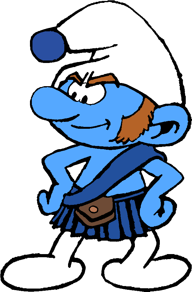 Gutsy Smurf (618x942), Png Download