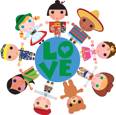 Children Of The World Clipart - Love The World Clipart (401x399), Png Download