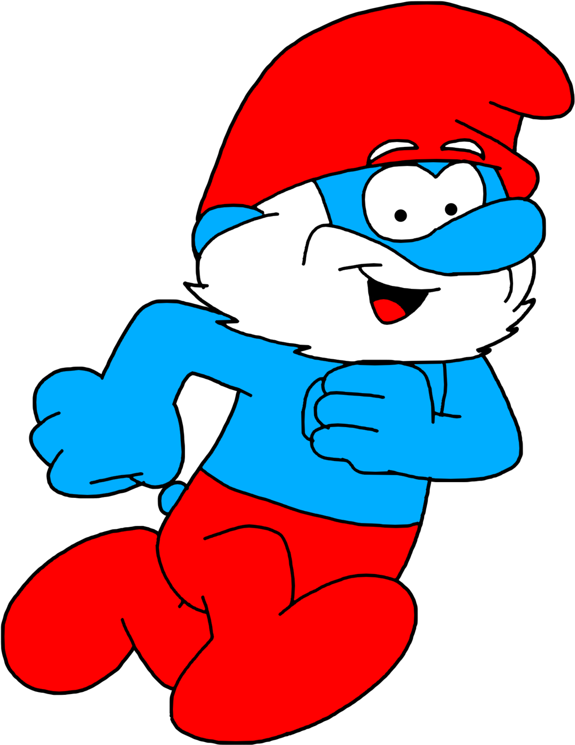 Militarism Drawing Papa Smurf Clip Art Black And White - Papa Smurf Deviantart (1600x1600), Png Download