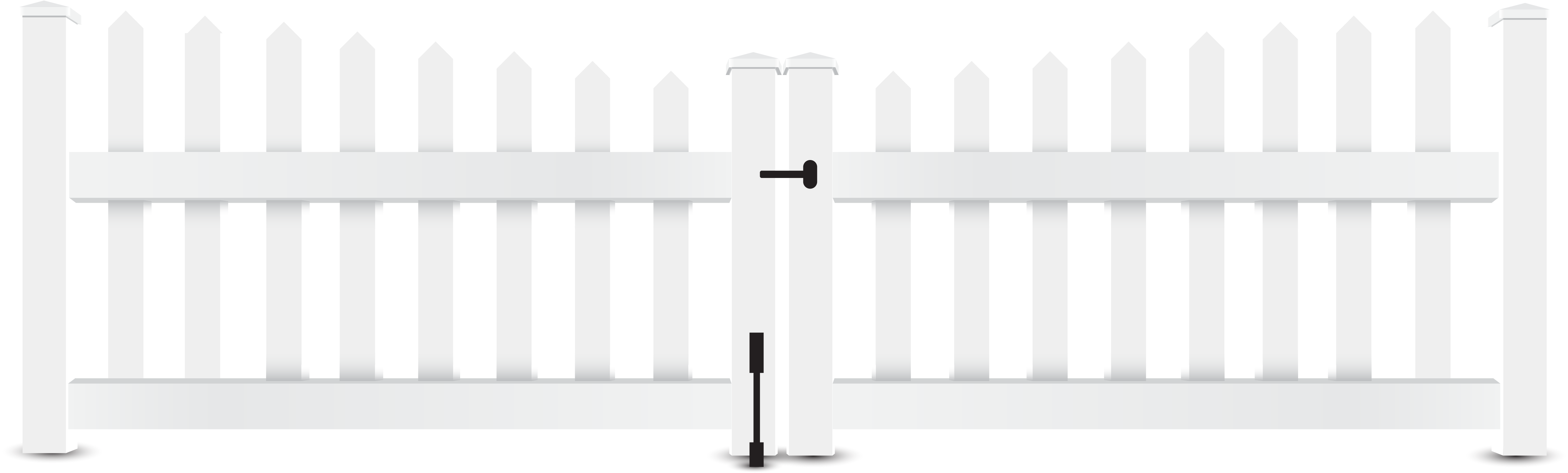 Gates - Picket Fence (5515x2831), Png Download