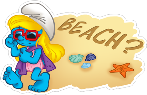 Viber Sticker «summer Smurfs» - Smurfs Summer (490x317), Png Download