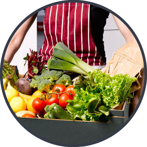 Villa Pre Stocking Groceries Delivery Service - Caixa De Legumes (500x500), Png Download