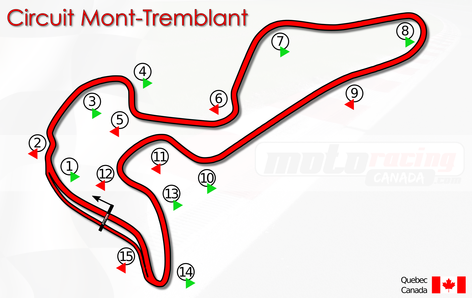 Circuit Mont-tremblant Circuit Layout, Weather, Track - Diagram (1946x1230), Png Download
