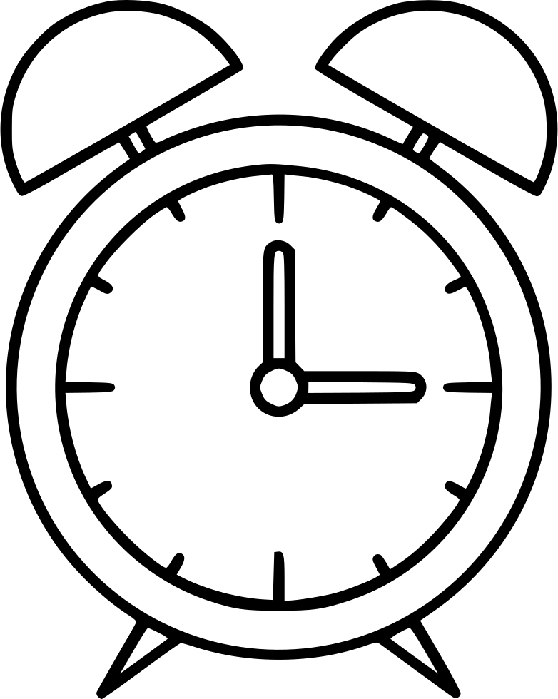 Alarm Clock - - Easy Drawings Of A Clock (782x980), Png Download