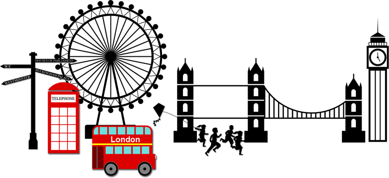Orange Hot Air Balloon London Landscape - International Day Of Foreign Languages (778x357), Png Download