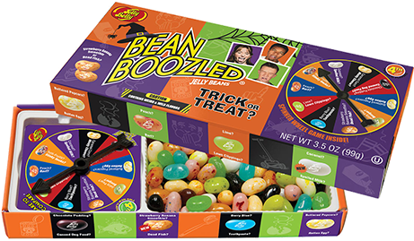 Jelly Belly Beanboozled Jelly Beans Trick Or Treat - Jelly Belly Bean Boozled Spinner Gift Box Game, Net (500x500), Png Download