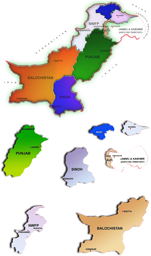 Parent Directory - Map Of Pakistan (500x861), Png Download