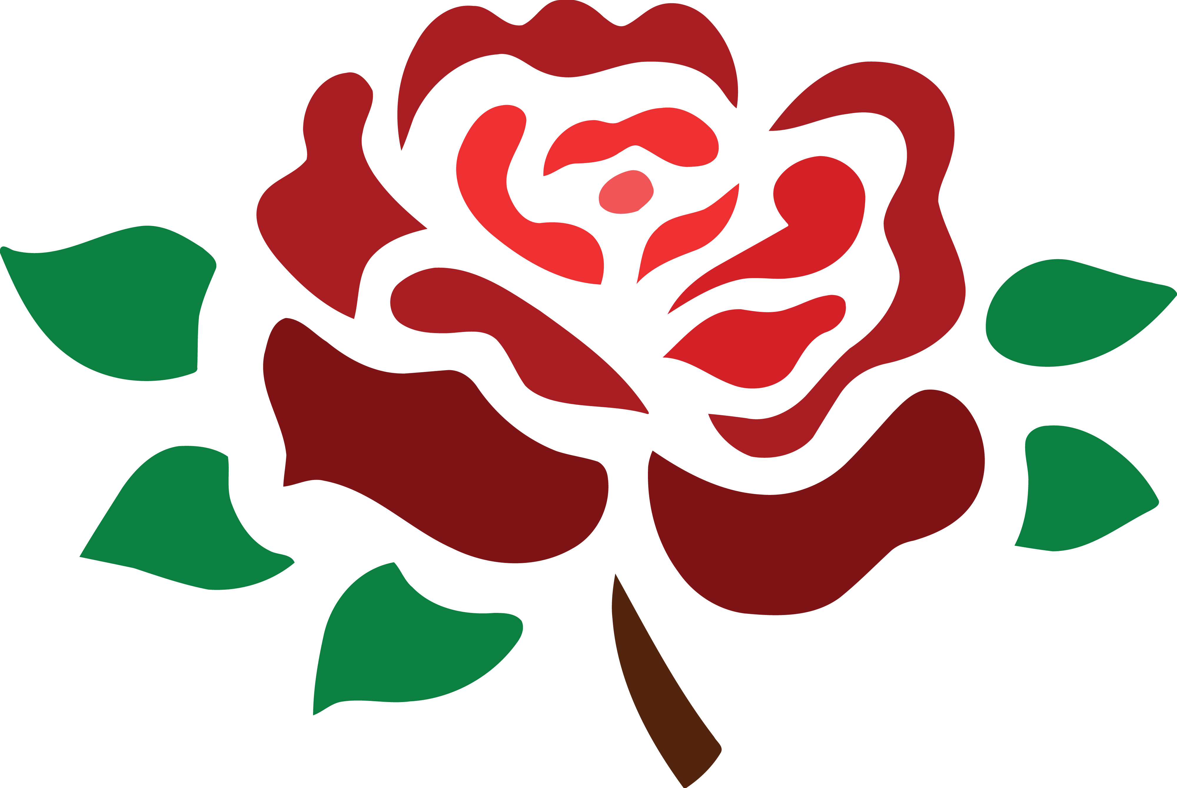 , , - Rose Clipart Black And White (4000x2678), Png Download