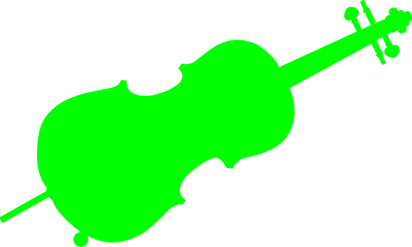 How To Set Use Green Cello Silhouette Clipart (600x360), Png Download