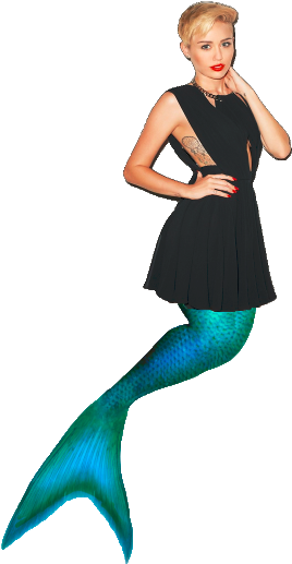 Miley Cyrus Png Transparent Images - Miley Cyrus Bw Tattoo Short Hair Sexy Hot Beautiful (301x545), Png Download