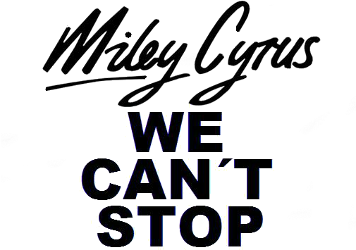 Miley Cyrus We Can't Stop Logo - Miley Cyrus Bangerz Tshirt (504x391), Png Download