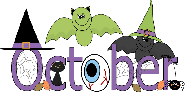 Clip Art Library Library Beautiful Inspiration Month - Months Of The Year October (597x296), Png Download